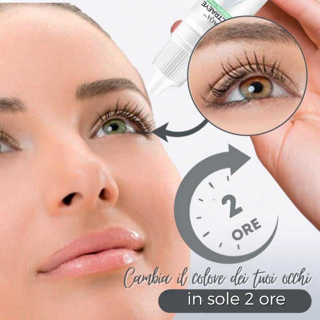 Cosmetic color-enhancing drops that give eyes a temporary brightening and tone-boosting effect