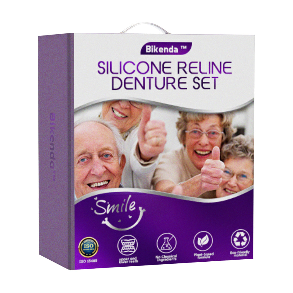 FlexiDent custom-fit silicone denture on a clean background