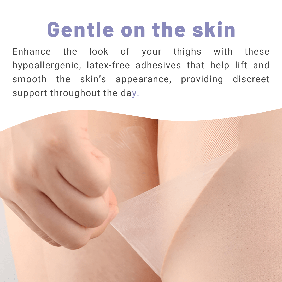 LiftTape Pro invisible lifting patch applied on abdomen—ultra-thin finish under clothing
