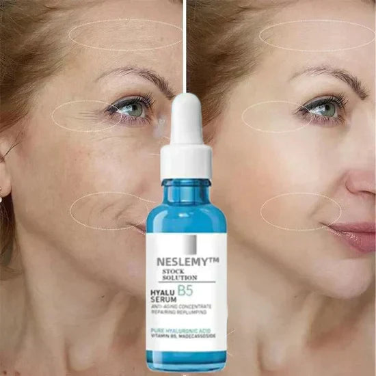 DermaTox line-smoothing peptide serum bottle with dropper on clean background