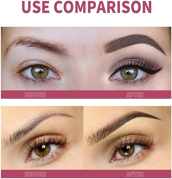 Applying MicroBrow Brush to fill sparse areas for a natural microbladed look