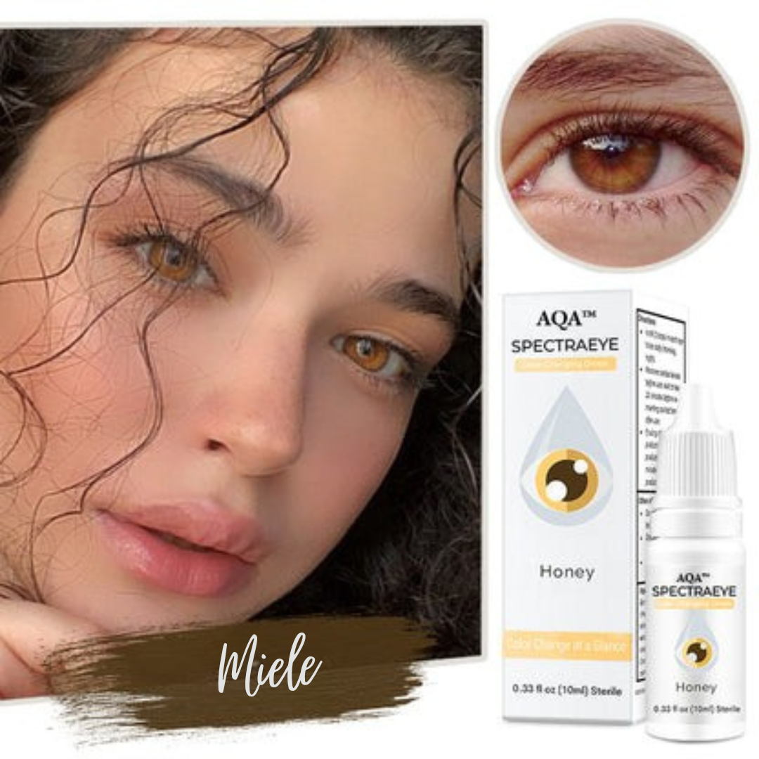Cosmetic color-enhancing drops that give eyes a temporary brightening and tone-boosting effect