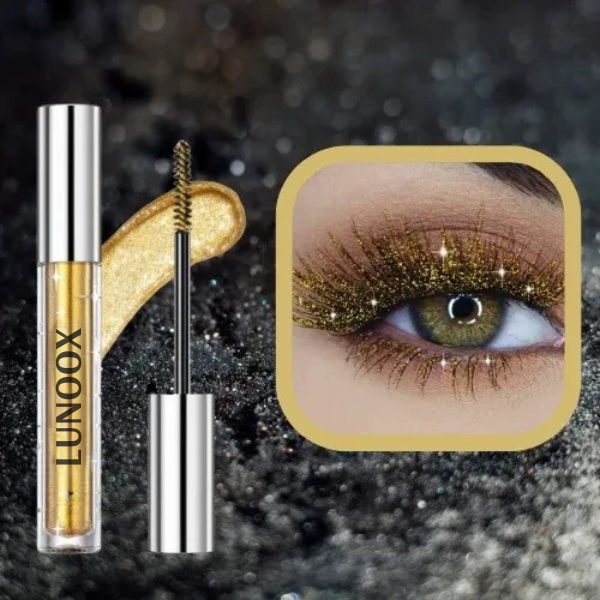 GlitterLash waterproof glitter mascara—wand with shimmering formula