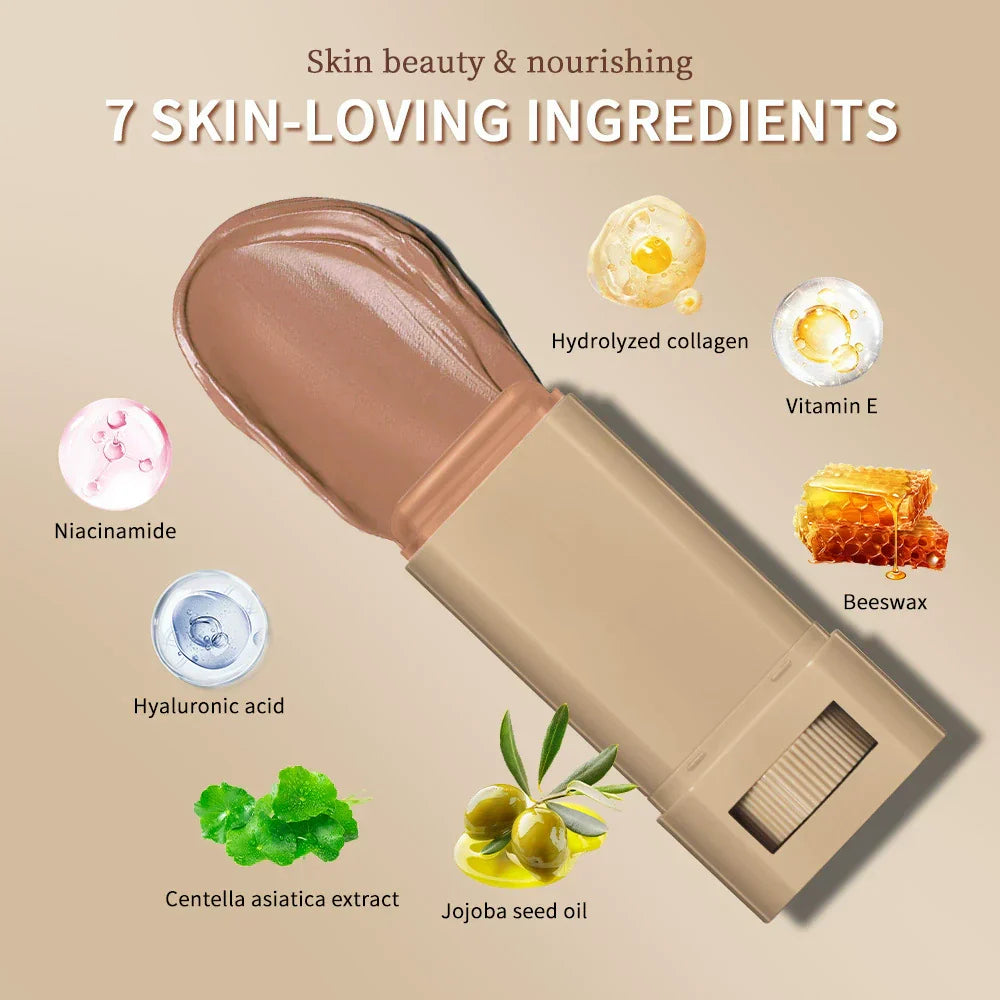 LumiCover high-coverage stick foundation open tube with creamy bullet