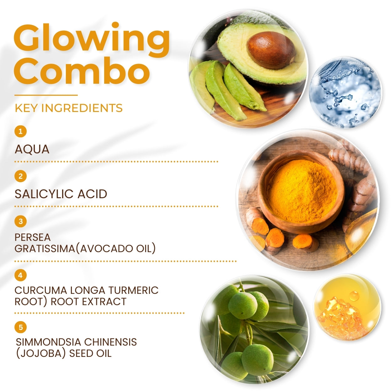 Glowing three-step turmeric face care kit with cleanser, exfoliant, and face butter