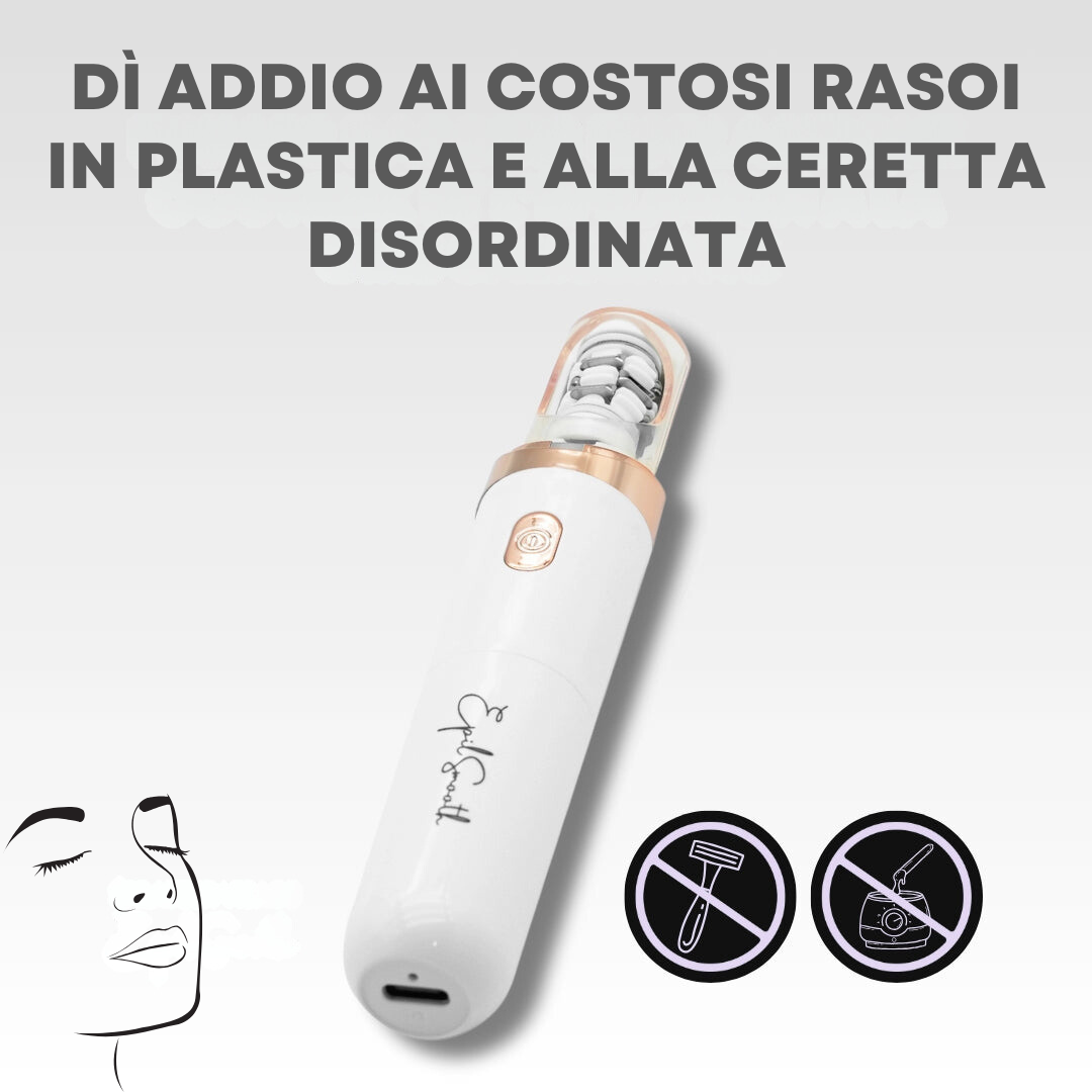 Pocket-friendly facial hair remover for quick, gentle touch-ups on upper lip, chin, cheeks, and jawline