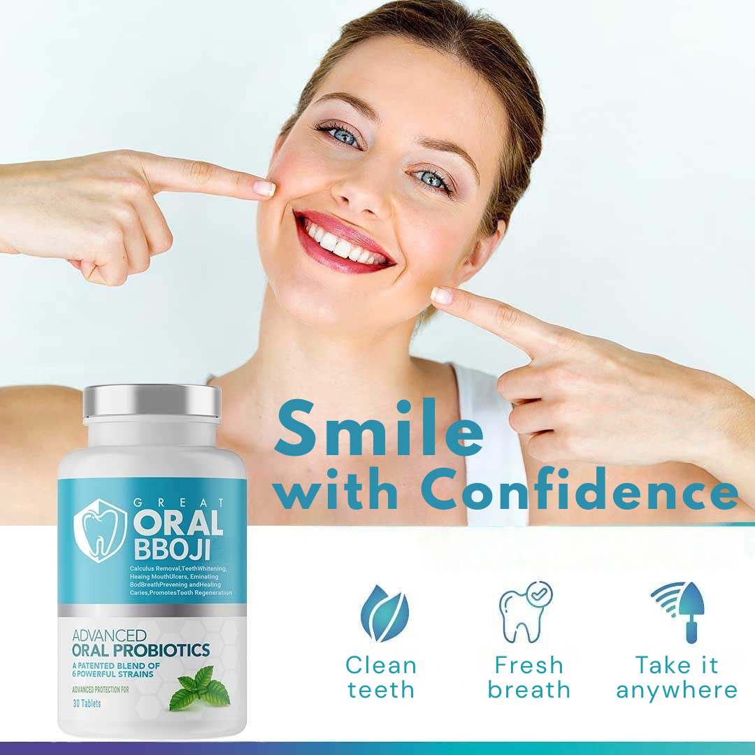 Oral BBOJI effervescent dental care tablets dissolving for fresh-breath rinse