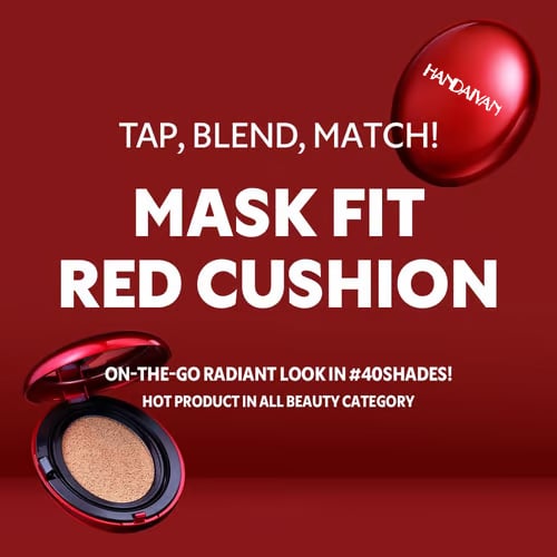 Handaiyan high-coverage cushion compact with puff and soft-matte swatch