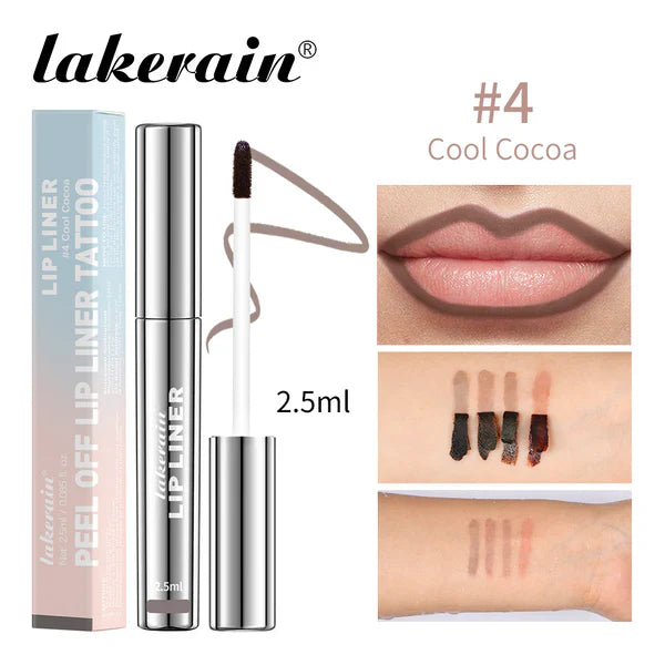 Waterproof lip liner + stain with high-impact pigment and a lightweight matte finish