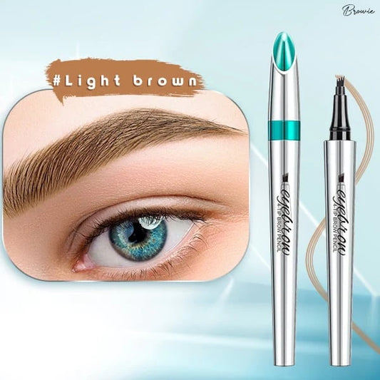 Swatches of BrowSculpt 3D eyebrow pencil shades on skin