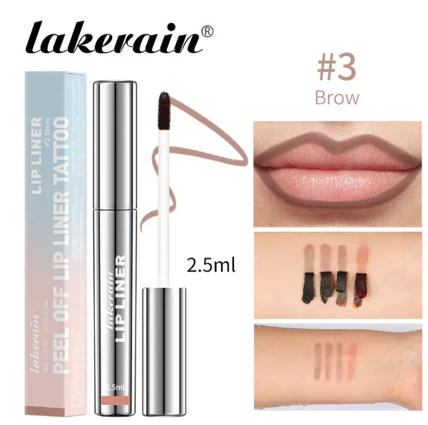 Waterproof lip liner + stain with high-impact pigment and a lightweight matte finish
