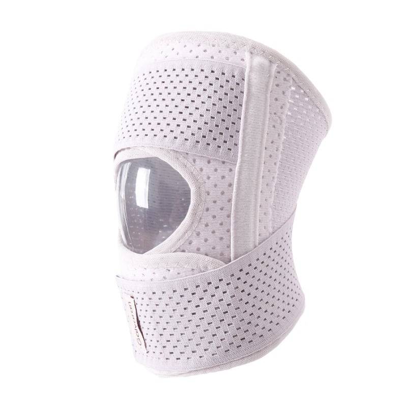 FlexiKnee adjustable knee brace with open patella and V strap