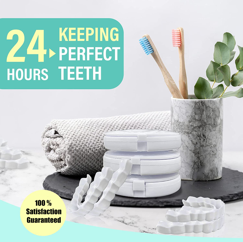 SnapGleam instant cosmetic veneers submerged in water—reusable, soft & safe material