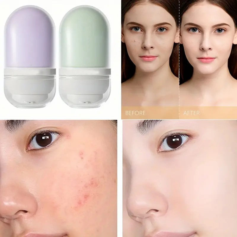 tonesync primer—swatch showing color-change before, during, and after to match skin tone