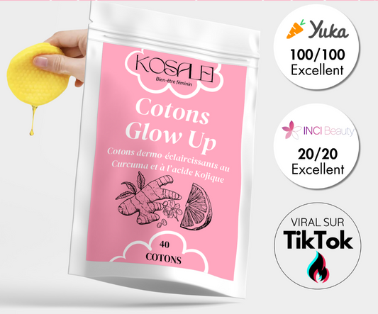Cotons Glow Up™ | Turmeric + Kojic Brightening Exfoliating Pads