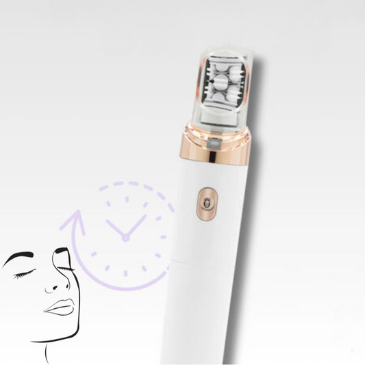 Pocket-friendly facial hair remover for quick, gentle touch-ups on upper lip, chin, cheeks, and jawline