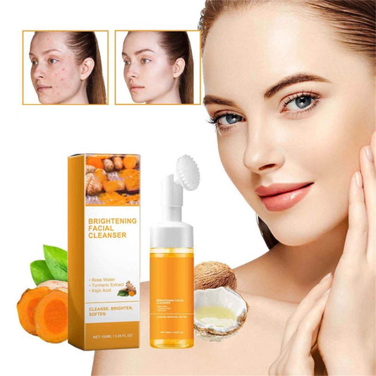 Creamy turmeric brightening cleanser that removes makeup and excess oil without stripping, leaving skin soft, fresh, and radiant. Vegan daily face wash.