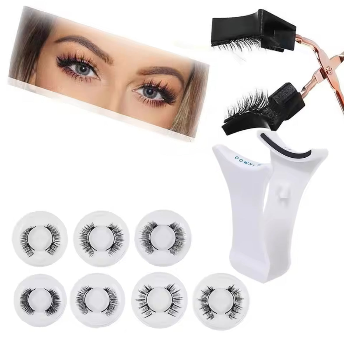 Magnetic, no-glue lashes that snap on in seconds for a natural, lifted look. Lightweight, comfortable, and reusable