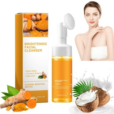 Creamy turmeric brightening cleanser that removes makeup and excess oil without stripping, leaving skin soft, fresh, and radiant. Vegan daily face wash.