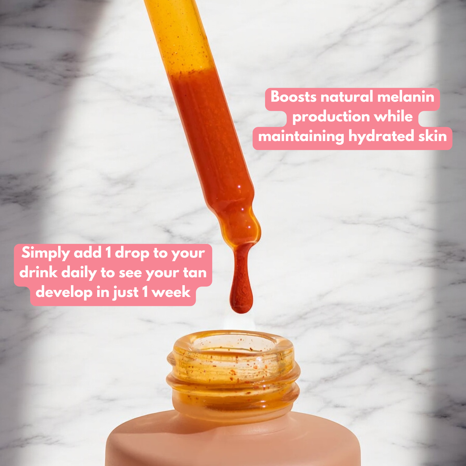 Vegan beauty drops you mix with water to boost a sun-kissed, even-looking glow and a comfortably hydrated look