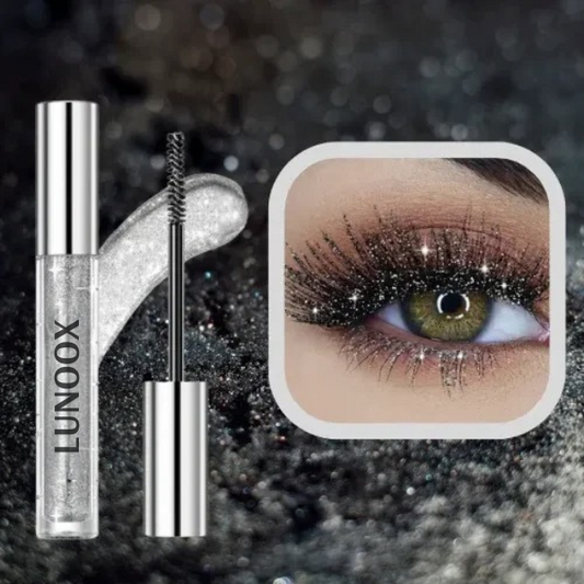 GlitterLash waterproof glitter mascara—wand with shimmering formula