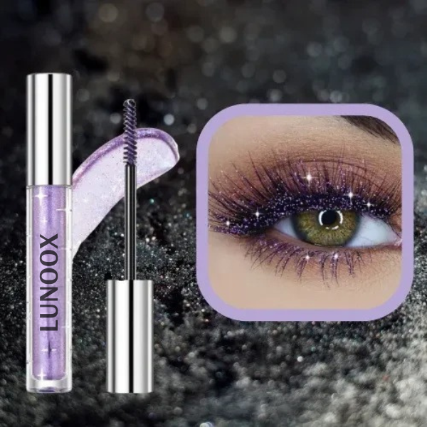 GlitterLash waterproof glitter mascara—wand with shimmering formula