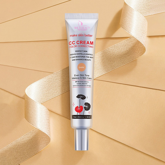 Swatch of ToneMatch CC Cream showing tone-adapting finish