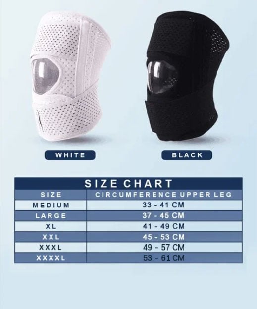 FlexiKnee adjustable knee brace with open patella and V strap
