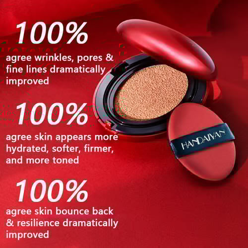 Handaiyan high-coverage cushion compact with puff and soft-matte swatch