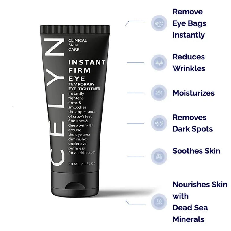 Callouts: removes look of under-eye puffiness, reduces appearance of wrinkles, moisturizes, soothes—Dead Sea minerals