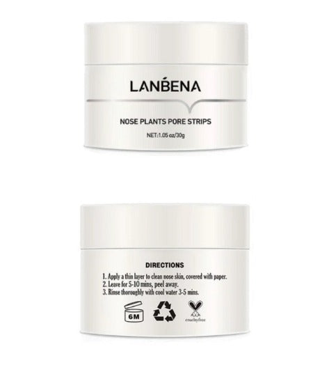 LANéBENA nose plants pore strips packaging on a white background