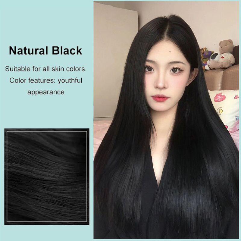 Applying HerbaColor cream to roots for gray coverage