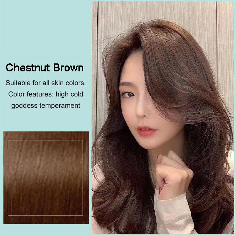 Applying HerbaColor cream to roots for gray coverage